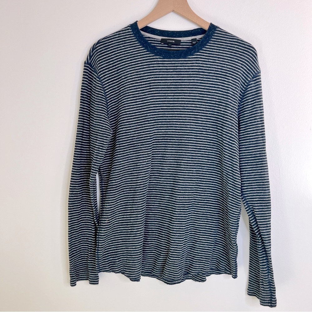 Mens Striped Long Sleeve Shirt by Vince